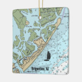 Brigantine NJ Nautical Chart Keramisch Ornament (Links)