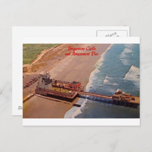 Brigantine Retro Briefkaart van het Kasteel #4 (Voorkant / Achterkant)