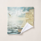 Brigantine Sailboat & Seagulls Bad Handdoek (Wasdoekje)
