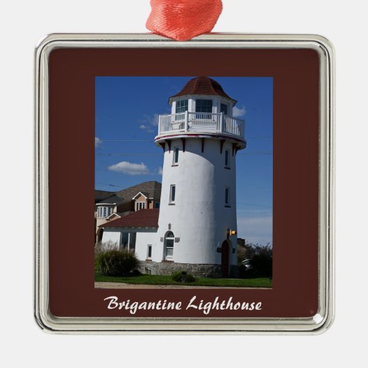 Brigantine Vuurtoren Foto Ornament (Voorkant)