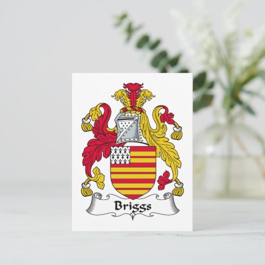 Briggs Family Crest Briefkaart (Staand voorkant)