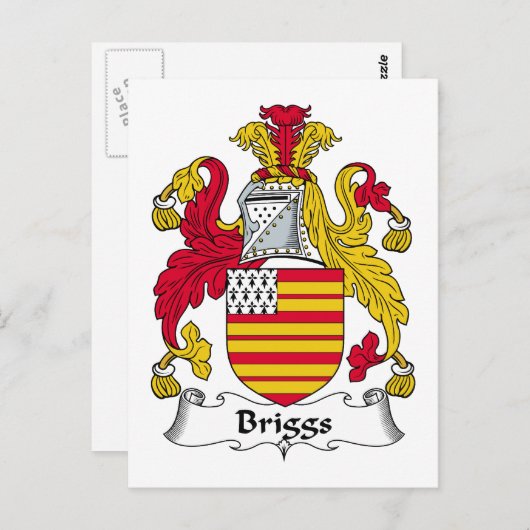 Briggs Family Crest Briefkaart (Voorkant / Achterkant)