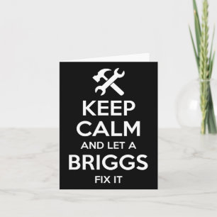 Briggs Funny Achternaam Verjaardag Family Tree Reu Kaart