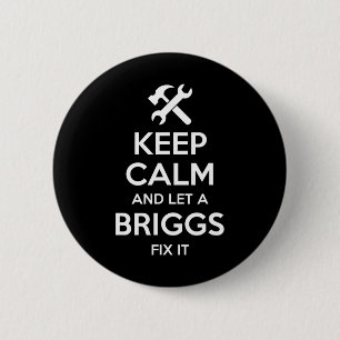 Briggs Funny Achternaam Verjaardag Family Tree Reu Ronde Button 5,7 Cm