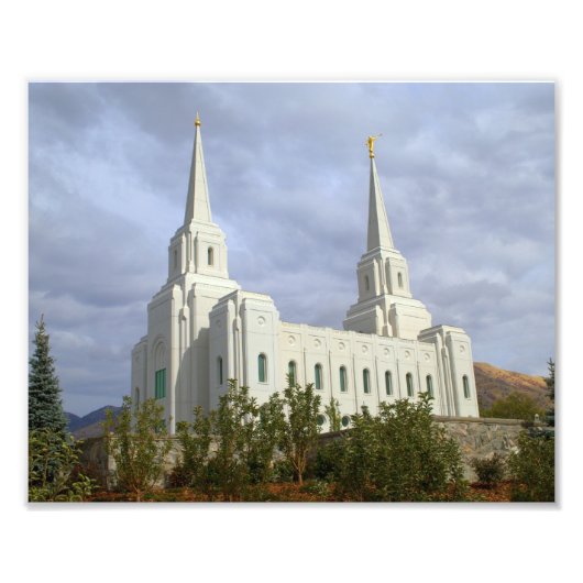 Brigham CIty Utah LDS, Mormon Temple Foto Afdruk (Voorkant)