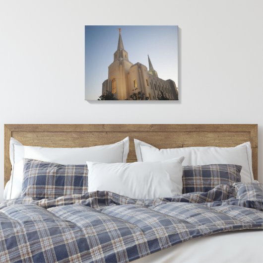 Brigham City Utah Tempel #1 LDS Muurkunst Canvas (Insitu (Slaapkamer))