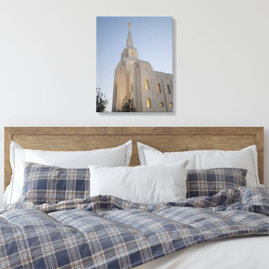Brigham City Utah Tempel #2 LDS Muurkunst Canvas (Insitu (Slaapkamer))
