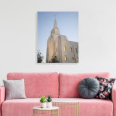 Brigham City Utah Tempel #2 LDS Muurkunst Canvas (Insitu (Woonkamer))
