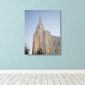 Brigham City Utah Tempel #2 LDS Muurkunst Canvas (Insitu (Houten vloer))