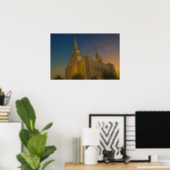 Brigham City Utah Tempel Schildering™ LDS Kunst Po Poster (Thuiskantoor)