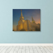 Brigham City Utah Temple Painting™ LDS Art Canvas (Insitu (Houten vloer))