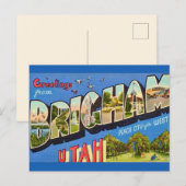 Brigham Utah Wenskaart Briefkaart (Voorkant / Achterkant)