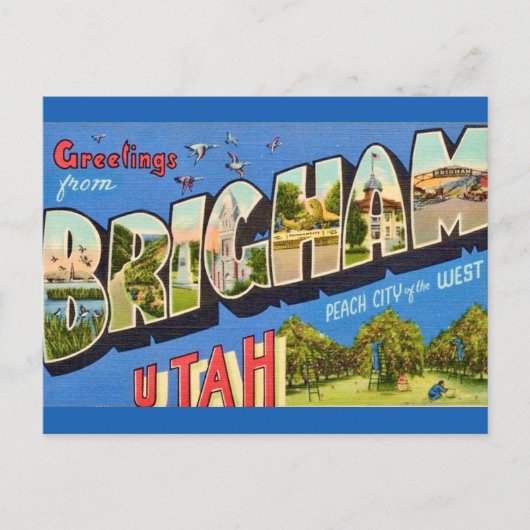 Brigham Utah Wenskaart Briefkaart (Voorkant)