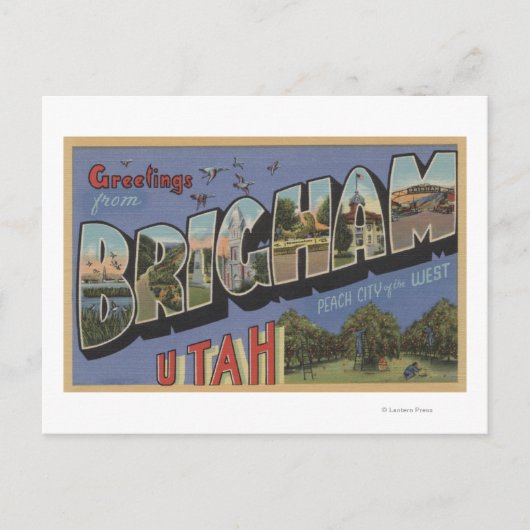 Brigham UtahLarge Letter ScenesBrigham UT Briefkaart (Voorkant)