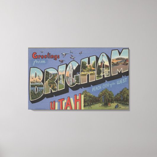 Brigham UtahLarge Letter ScenesBrigham UT Canvas Afdruk (Voorkant)