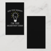 Brighest Light Bulb van Sarcastische elektricien Visitekaartje (Voorkant / Achterkant)