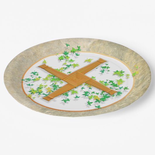 Brighid Cross Papieren Bordje (Gekanteld)