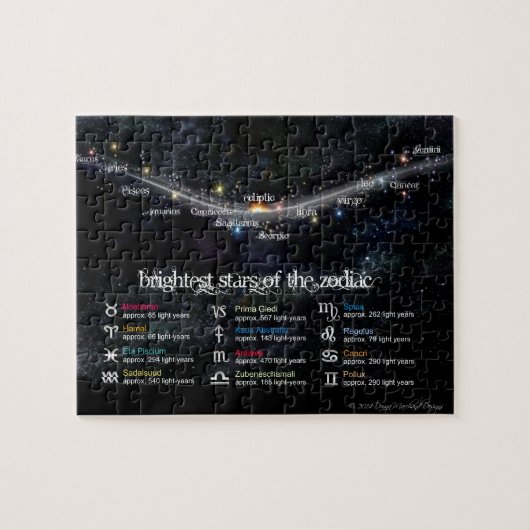 Brighste sterren van de Zodiac Puzzle Legpuzzel (Horizontaal)