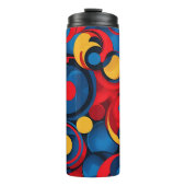 Bright 60s Mod Abstract Thermosbeker (Voorkant)