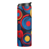 Bright 60s Mod Abstract Thermosbeker (Gedraaid links)