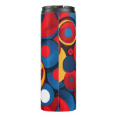 Bright 60s Mod Abstract Thermosbeker (Achterkant)