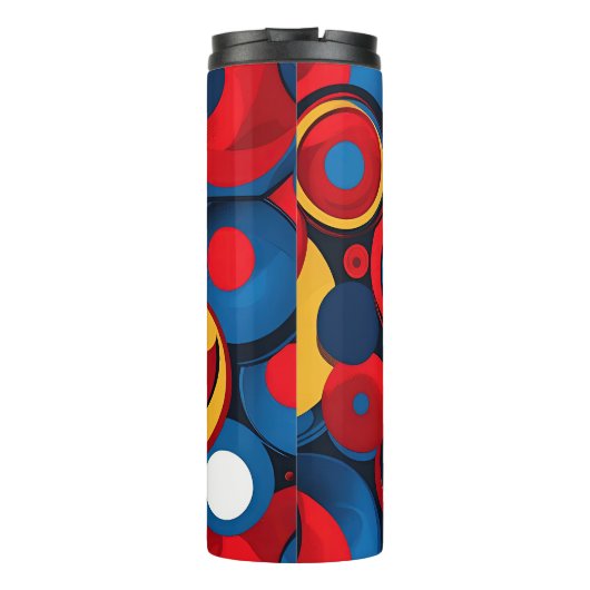 Bright 60s Mod Abstract Thermosbeker (Achterkant)