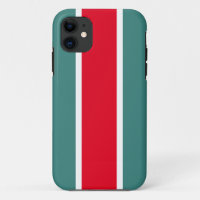 Bright 70s Red White Ocean Blauwgroen Racing Strip