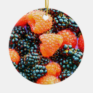 "Bright aardbei" Cute Foto. Bestel nu Keramisch Ornament