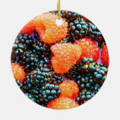 "Bright aardbei" Cute Foto. Bestel nu Keramisch Ornament (Achterkant)