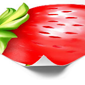 Bright Aardbeien in Waterverf op Wit Perfect Poster (Hoek)