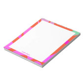 Bright Abstract Art Roze Sinaasappel Jade Custom N Notitieblok (Linkerzijde)