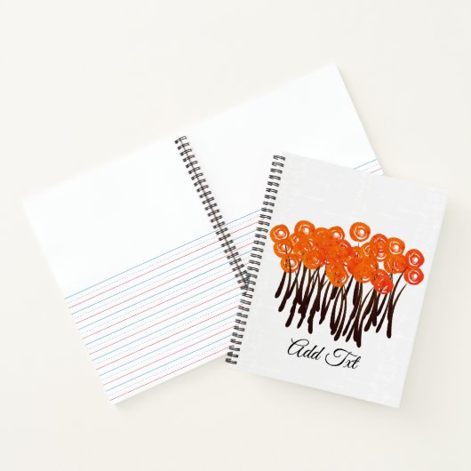 Bright Abstract Modern Waterverf Art Notitieboek (Binnen)