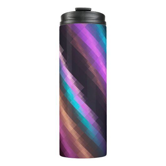 Bright abstract mosaic multicolored background wit thermosbeker (Voorkant)