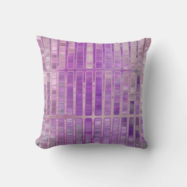 Bright abstract mosaic violet background with glos kussen (Voorkant)