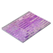Bright abstract mosaic violet background with glos notitieboek (Linkerzijde)