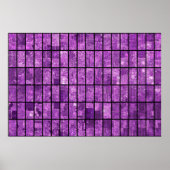 Bright abstract mosaic violet background with glos poster (Voorkant)