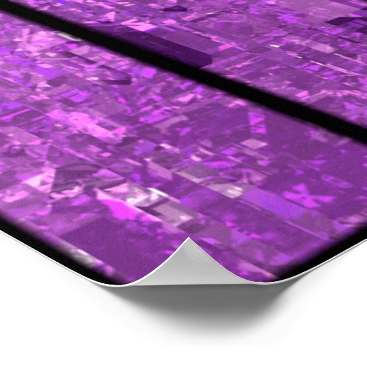 Bright abstract mosaic violet background with glos poster (Hoek)