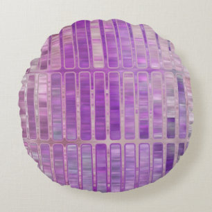 Bright abstract mosaic violet background with glos rond kussen