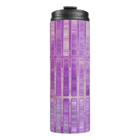 Bright abstract mosaic violet background with glos thermosbeker (Voorkant)