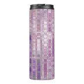 Bright abstract mosaic violet background with glos thermosbeker (Achterkant)
