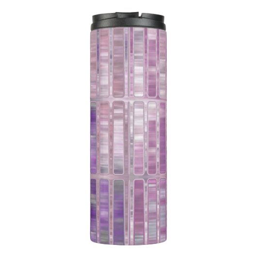 Bright abstract mosaic violet background with glos thermosbeker (Achterkant)