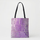 Bright abstract mosaic violet background with glos tote bag (Voorkant)
