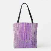 Bright abstract mosaic violet background with glos tote bag (Achterkant)