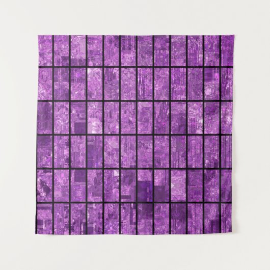Bright abstract mosaic violet background with glos wandkleed (Voorkant)