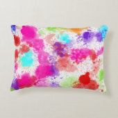 Bright Abstract Paint Splash Accent Kussen (Achterkant)
