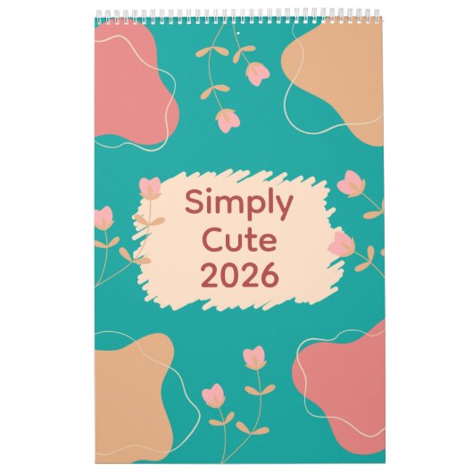 Bright Abstract Pastel Flowers Kalender (Hoes)