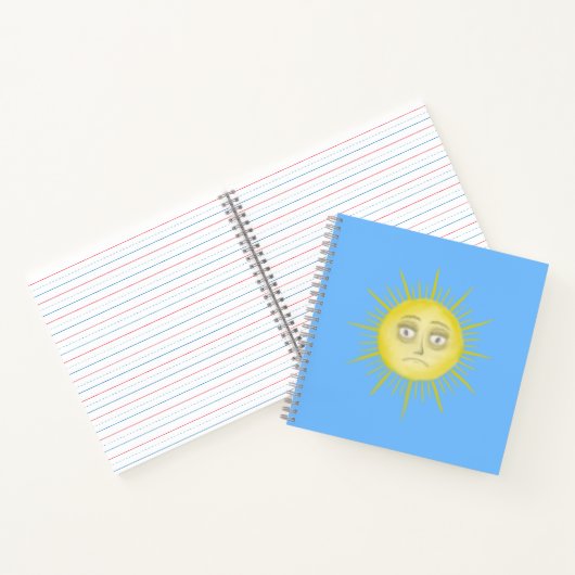 Bright Abstract Sun Art Notitieboek (Binnen)