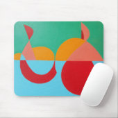 Bright Abstract Treble Clef Mousepad Muismat (Met muis)