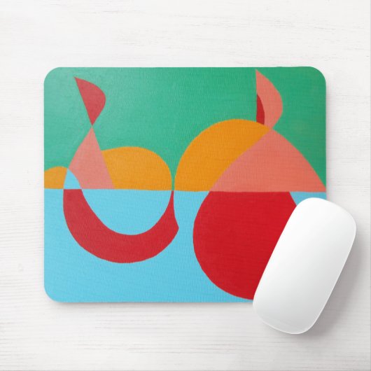 Bright Abstract Treble Clef Mousepad Muismat (Met muis)