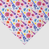 Bright Abstract Watercolor Style Flowers Tissuepapier (Detail)